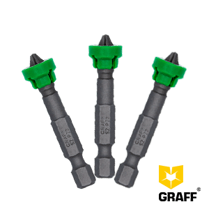 Комплект из 3 бит PZ2x50 с магнитной насадкой GRAFF